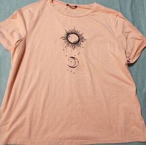 Peach Graphic Women's Top